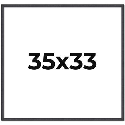 35x33 Frame Brown Solid Wood Picture Frame - Complete Modern Photo