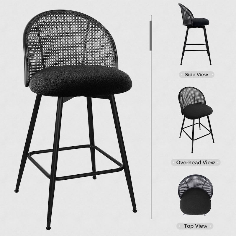 26"/29" Swivel Barstools Counter Height Bar Stool w/ Metal Legs