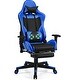 preview thumbnail 37 of 56, Costway Massage Gaming Chair Reclining Racing Office Computer Chair Black/Blue