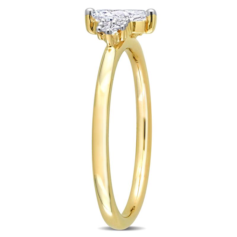 Miadora 3/8ct TDW Multi-shape Diamond Ring in 14k Yellow Gold