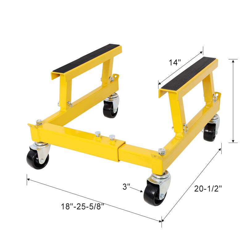 ATV Motorcycle Engine Cradle Dolly 1500lbs with Rubber Protection