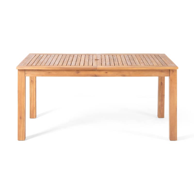 Elmar 9 Piece Outdoor Wood/Wicker Extending Dining Set by Christopher Knight Home