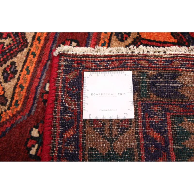 ECARPETGALLERY Hand-knotted Konya Anatolian Dark Red Wool Rug - 3'7 x 10'6