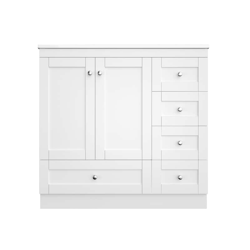 36" Shaker Style Free-Standing Bathroom Vanity Cabinet by Harper&Bright Designs