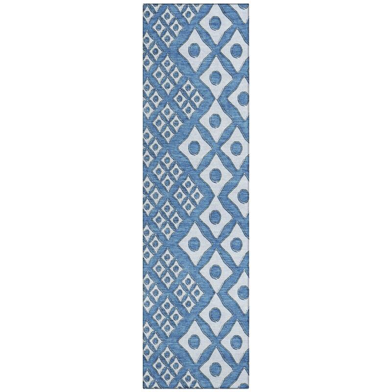 Machine Washable Indoor/ Outdoor Chantille Diamond Rug