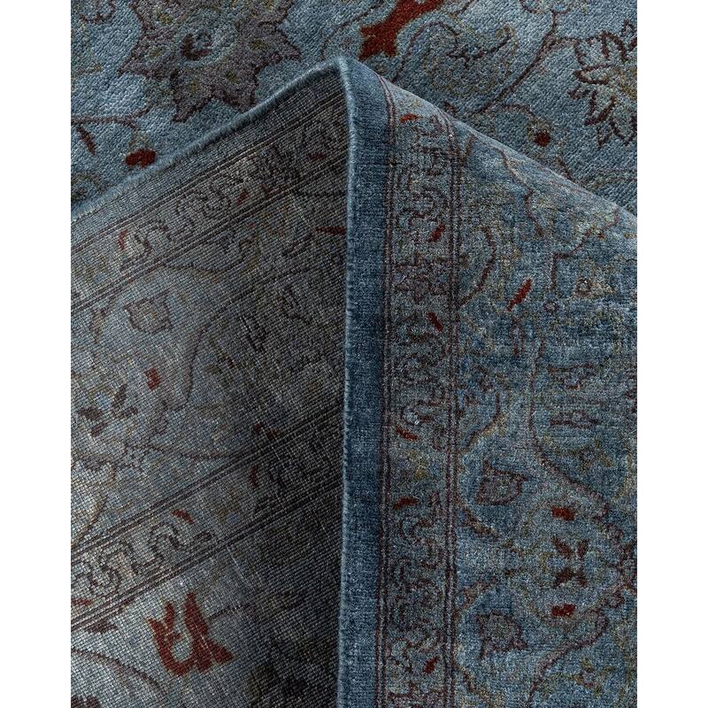 Contemporary Overdyed Wool Hand Knotted Area Rug - 4' 2" x 6' 2"