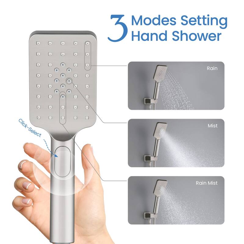Cube Pressure Balanced 2-Function Shower System with Rough-In Valve