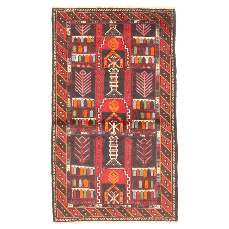 ECARPETGALLERY Hand-knotted Teimani Black Wool Rug - 2'9 x 4'8