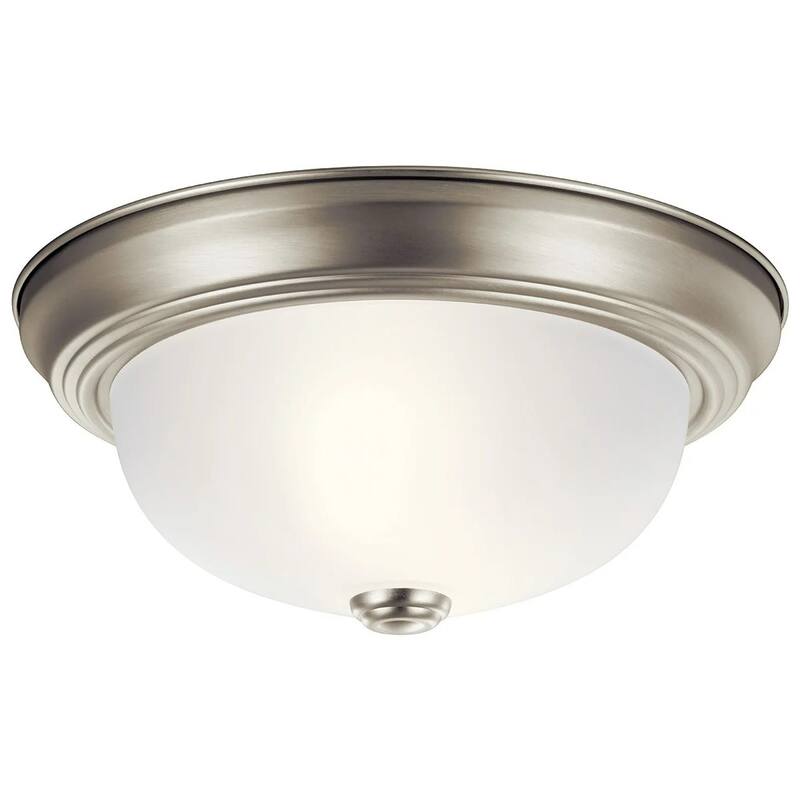 Kichler 2 Light 11" Wide Flush Mount Bowl Ceiling Fixture - Brushed Nickel