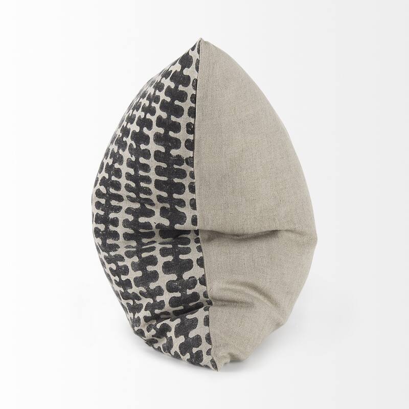 Light Gray and Black Throw Pillow Cover
