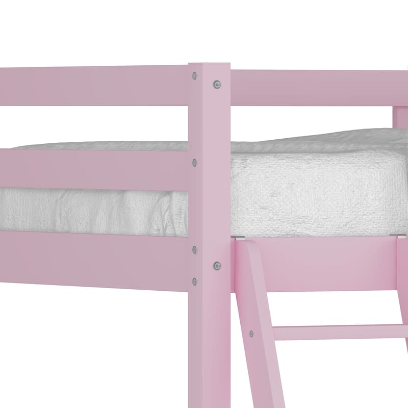 Hillsdale Caspian Wood Twin Loft Bed with Desk