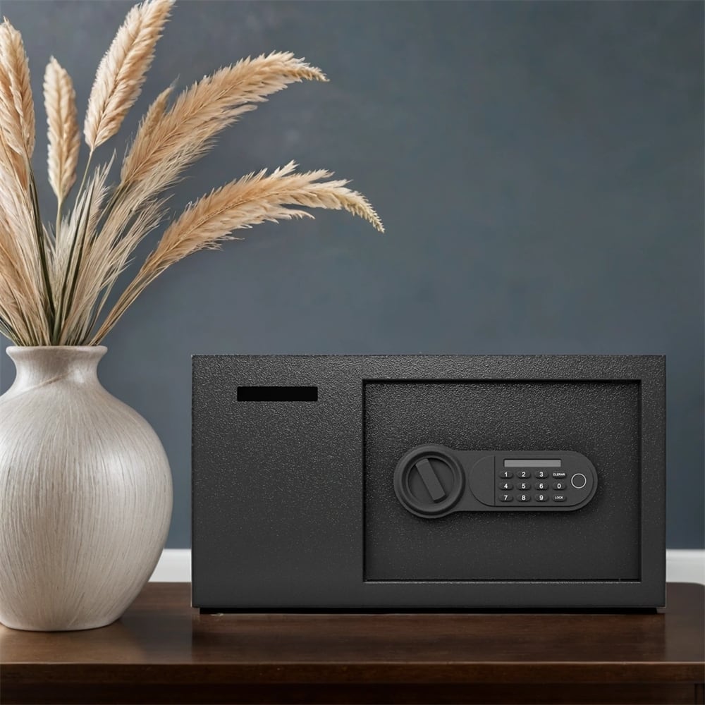 1.16 Cubic Feet Steel Security Safe and Lock Box w/Electronic Keypad