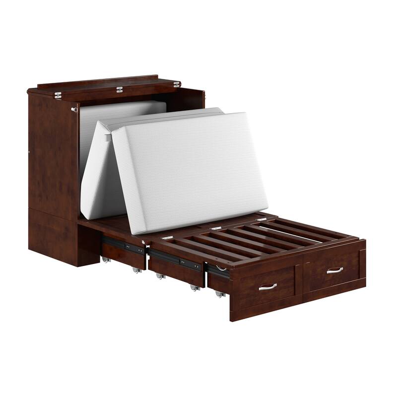 Hamilton Murphy Bed Chest with Storage Drawer and Built-In Charger