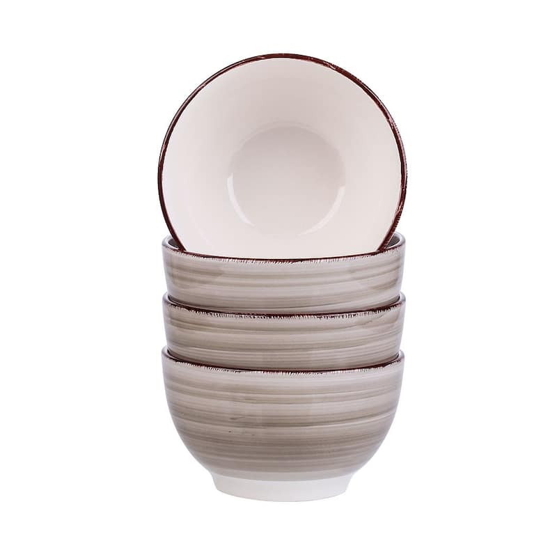 vancasso Bella 5.5 Inch Stoneware Large Serving Bowl Set,24Oz.