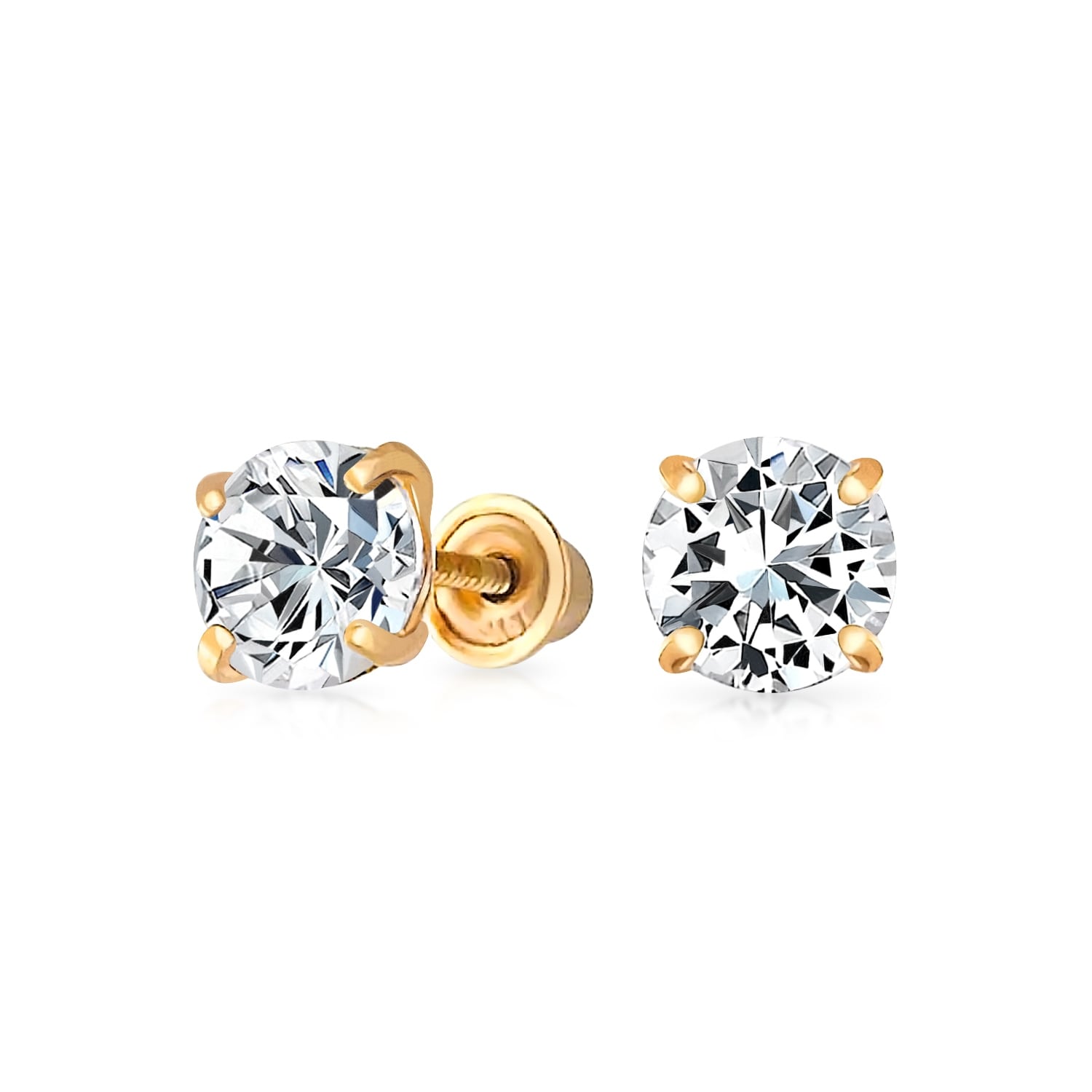 25ct Tiny Simple Minimalist Round Cubic Zirconia Solitaire Cz Stud Earrings For Women Men Real 14k Gold 3mm 25ct Tiny Simple Minimalist Round Cubic Zirconia Solitaire Cz Stud Earrings For Women Men Real 14k Gold 3mm