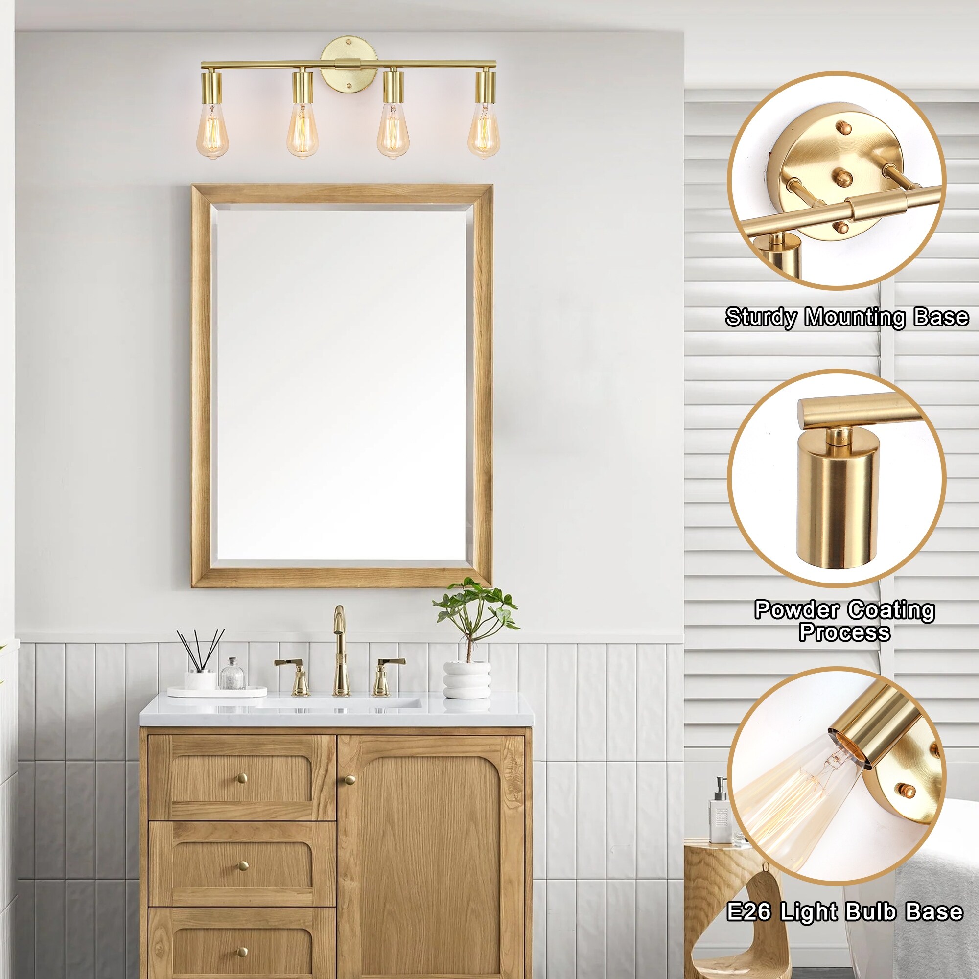 4 Light Modern Adjustable Wall Sconce Bathroom Vanity Light with Glass Shade On Sale Bed Bath Beyond 41495254
