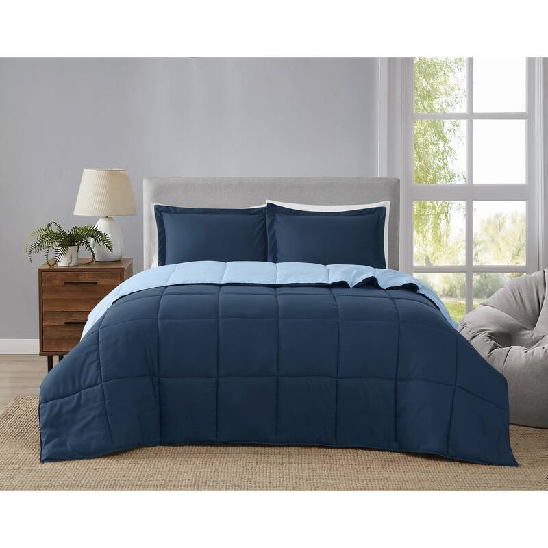 Truly Soft Everyday Reversible Down Alternative 3-Piece Comforter Set