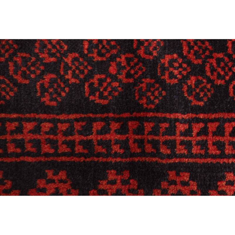 ECARPETGALLERY Hand-knotted Teimani Black Wool Rug - 2'10 x 4'6