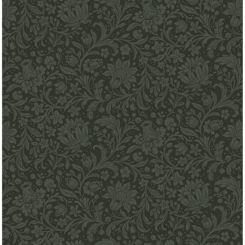 Chris Loves Julia x A-Street Prints Hague Dark Green Floral Trail Wallpaper