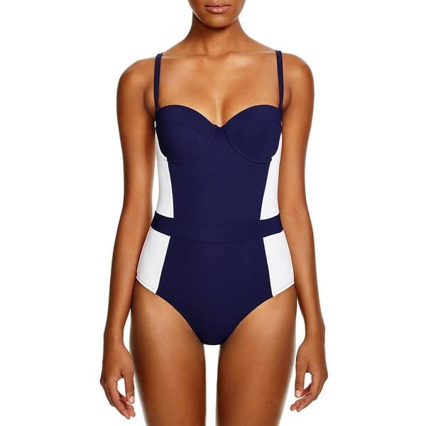 Shop Tory Burch Womens Colorblock Underwire One Piece Swimsuit