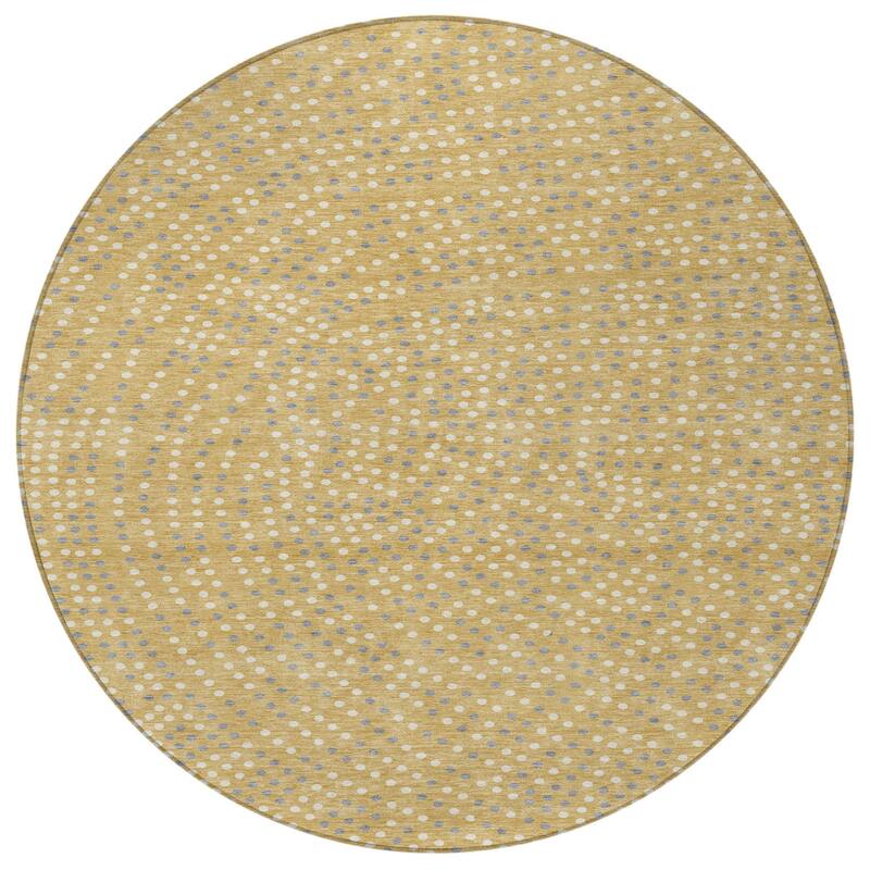 HomeRoots Polka Dot Transitional Rectangle Outdoor Rug