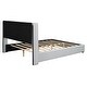 preview thumbnail 24 of 26, Queen Platform Bed with PU Leather Upholstery and Soft Headboard