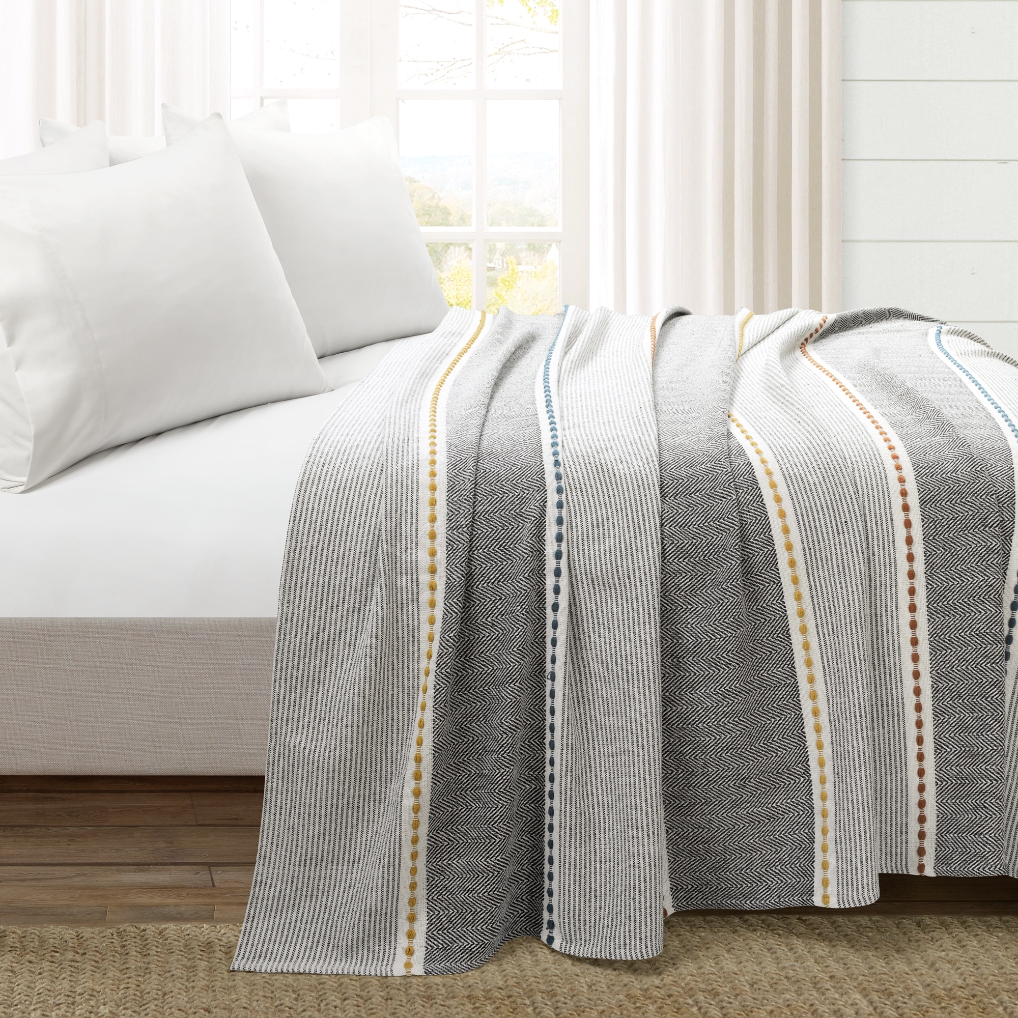 Eddie bauer shop herringbone stripe blanket