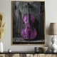 preview thumbnail 13 of 12, Designart "Purple Black Cello Music Instrument" Music Framed Wall Art - Traditional Wall Decor Art Purple Wall Art Print 12 in. W x 20 in. H - Gold