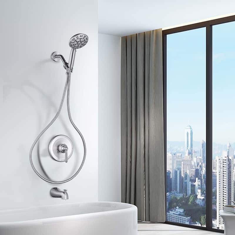 WOWOW Single Handle 7-Spray Tub and Shower Faucet