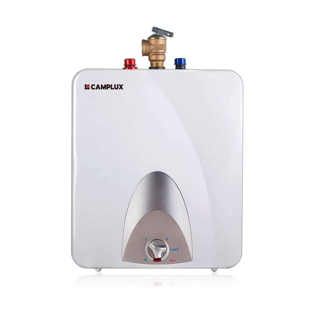 CAMPLUX 6.0 Gallons 1.44kW Mini Tank Electric Water Heater with Cord Plug, White