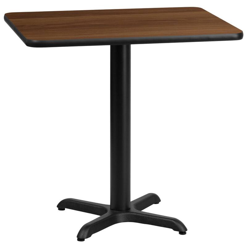 24'' x 30'' Rectangular Laminate Table Top with 22'' x 22'' Table Height Base - 24"W x 30"D x 31.125"H