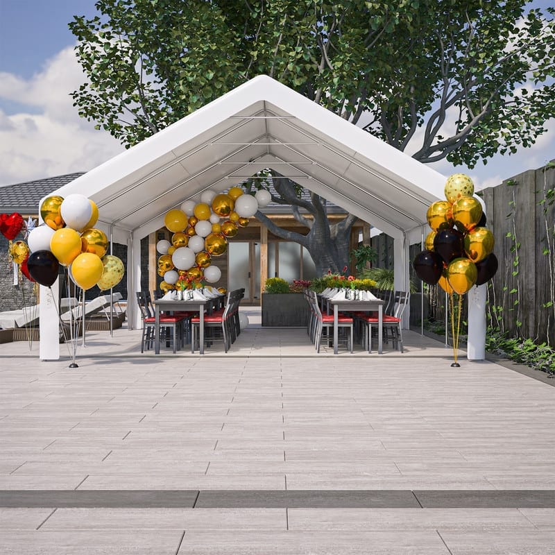 20x20FT Party Tent Canopy with Removable Walls for Weddings, Camping and Outdoor Events - 234.6"L x 221.3"W x 141.63"H