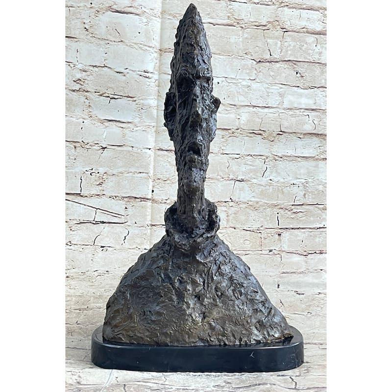 Bust Of Diego After Alberto Giacometti Bronze Metal Brutalist Head Statue Sculpture