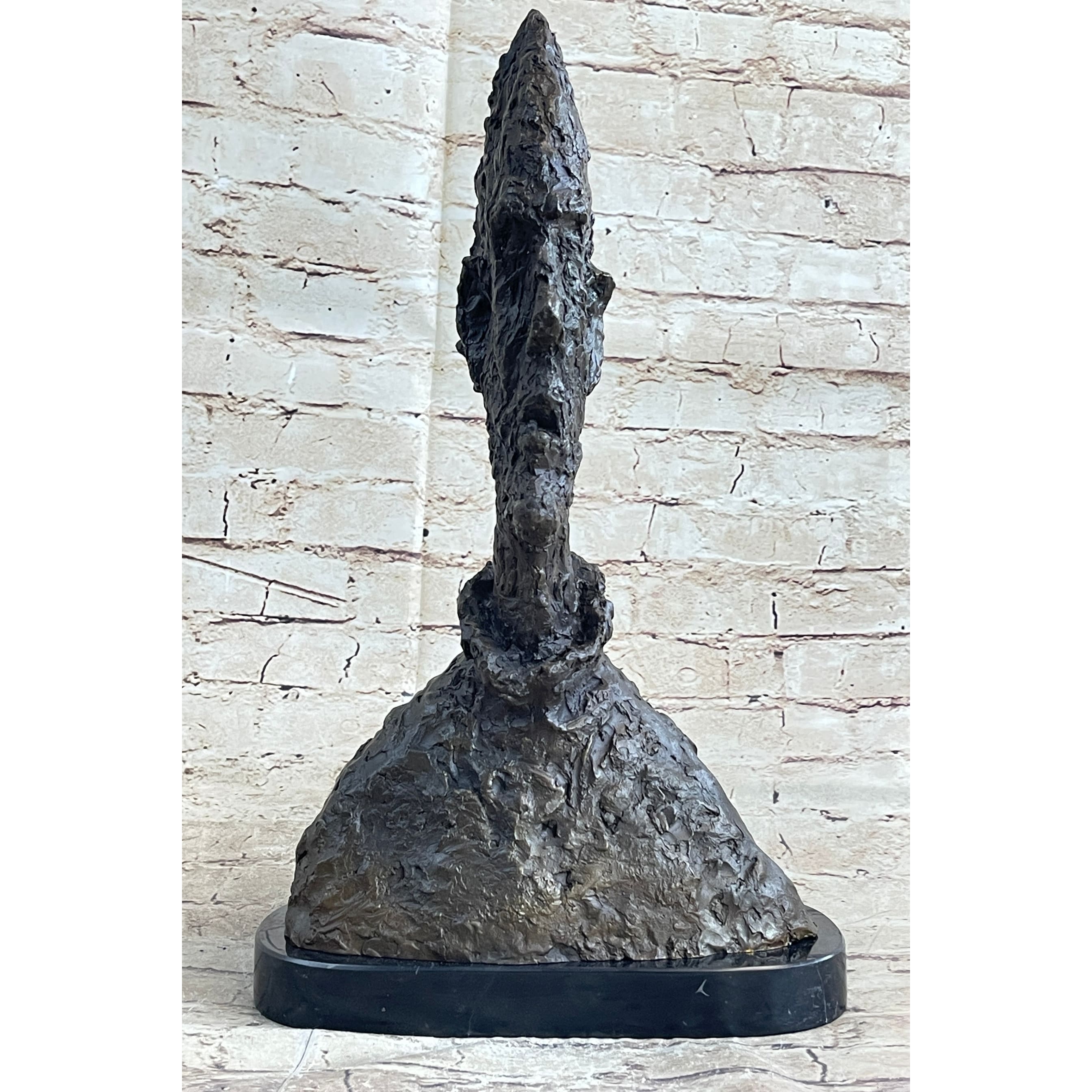 Bust Of Diego After Alberto Giacometti Bronze Metal Brutalist Head Statue Sculpture