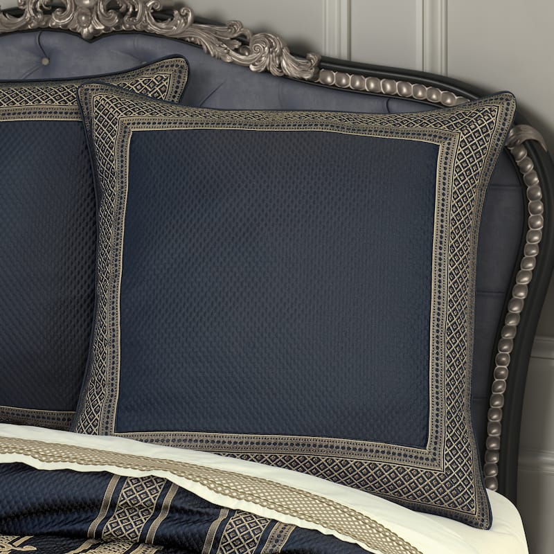J. Queen New York Excelsior Royal Blue Euro Sham - Royal Blue - Euro Square