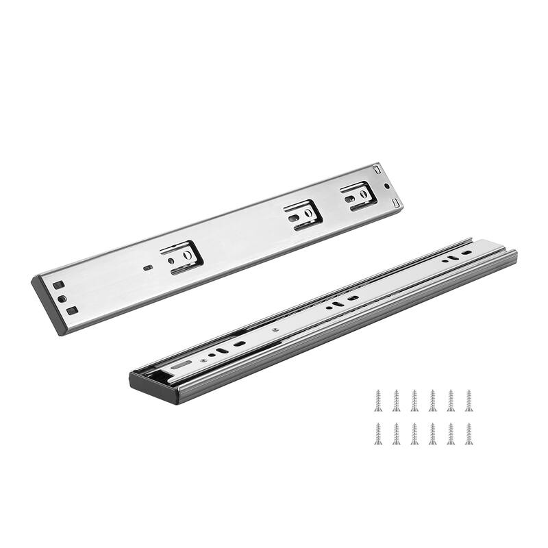 Drawer Slides Side Mount Rails Heavy Duty Full Extension Steel Track - 10 Pairs of 14 Inch
