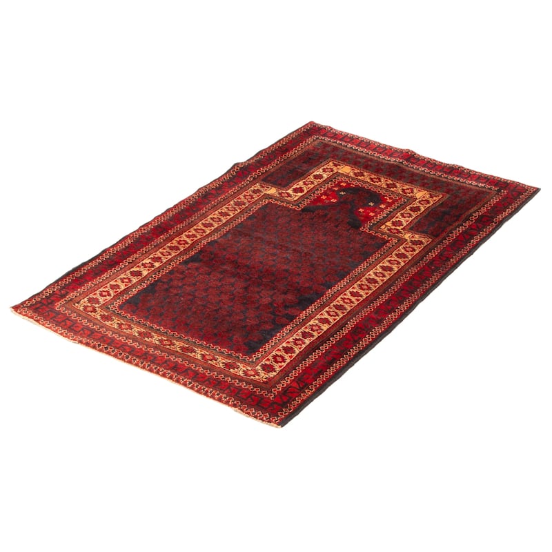 Teimani Navy Rug 3'3" x 5'2" - 3'3 x 5'2