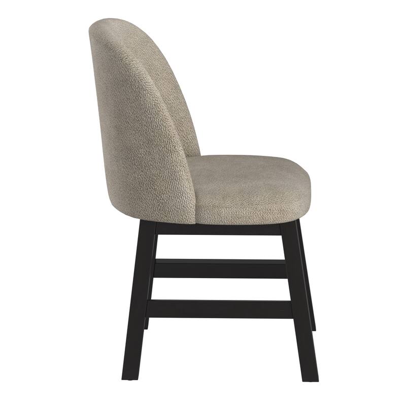Harstad 42"-60" Wood Finish Extendable Round Dining Set with Curved Back Chairs by iNSPIRE Q Modern