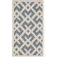 preview thumbnail 84 of 175, SAFAVIEH Courtyard Marita Indoor/ Outdoor Waterproof Patio Backyard Rug 2' x 3'7" - Blue/Bone