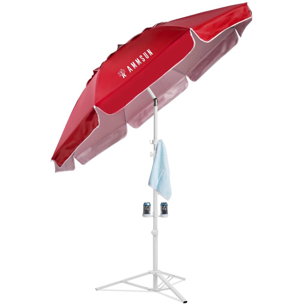 Shade Umbrella, Premium Portable Umbrella with Stand, 6.5ft Lightweight Sports Umbrella, Adjustable Instant Sun Protection