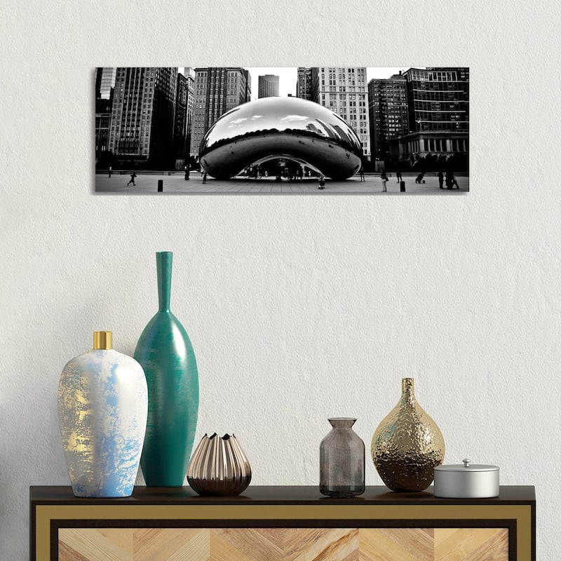iCanvas "Chicago Panoramic Skyline Cityscape (Bean)" by Unknown Artist Canvas Print - 12x36x1.5