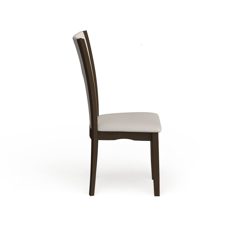 Mario II Contemporary White Faux Leather Dining Chairs by Furniture of America (Set of 2)