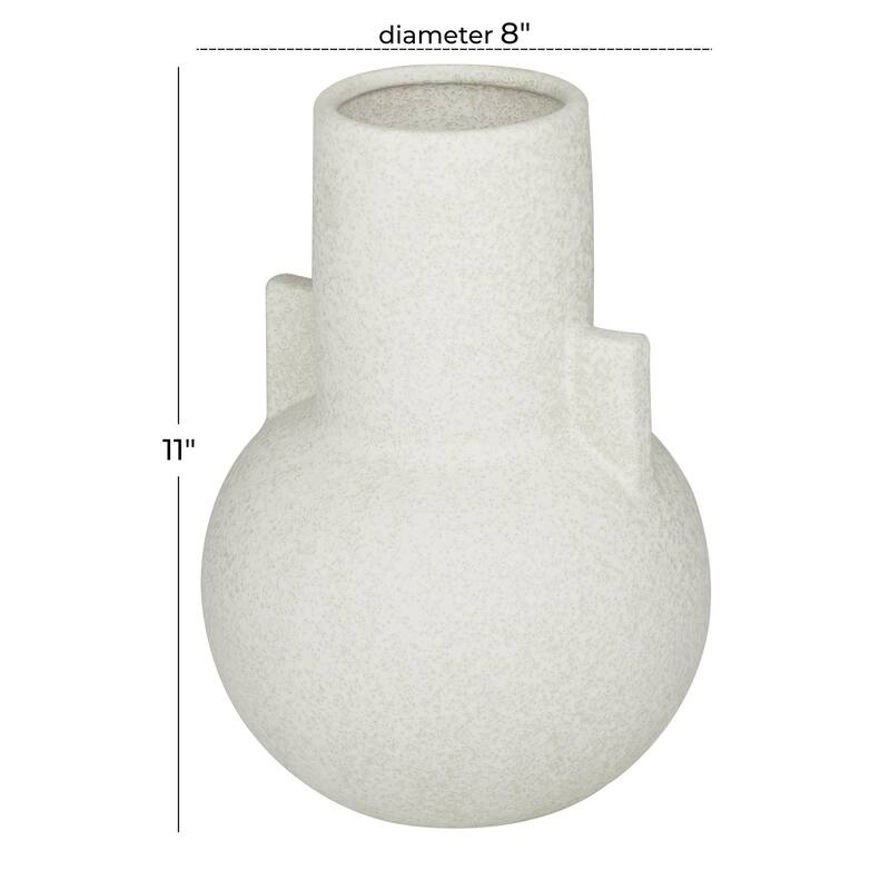 Ceramic Handmade Decorative Vase - White - CosmoLiving by Cosmopolitan