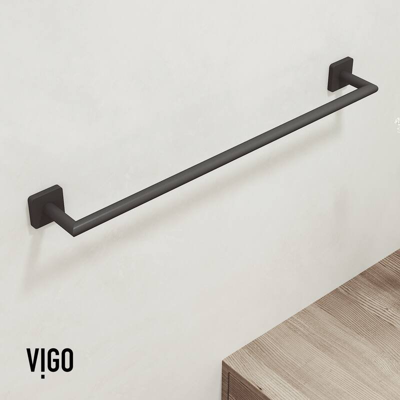 VIGO Satro 3-Piece Bathroom Hardware Accessory Set with 24 in. Towel Bar, Toilet Paper Holder, Hand Towel Holder