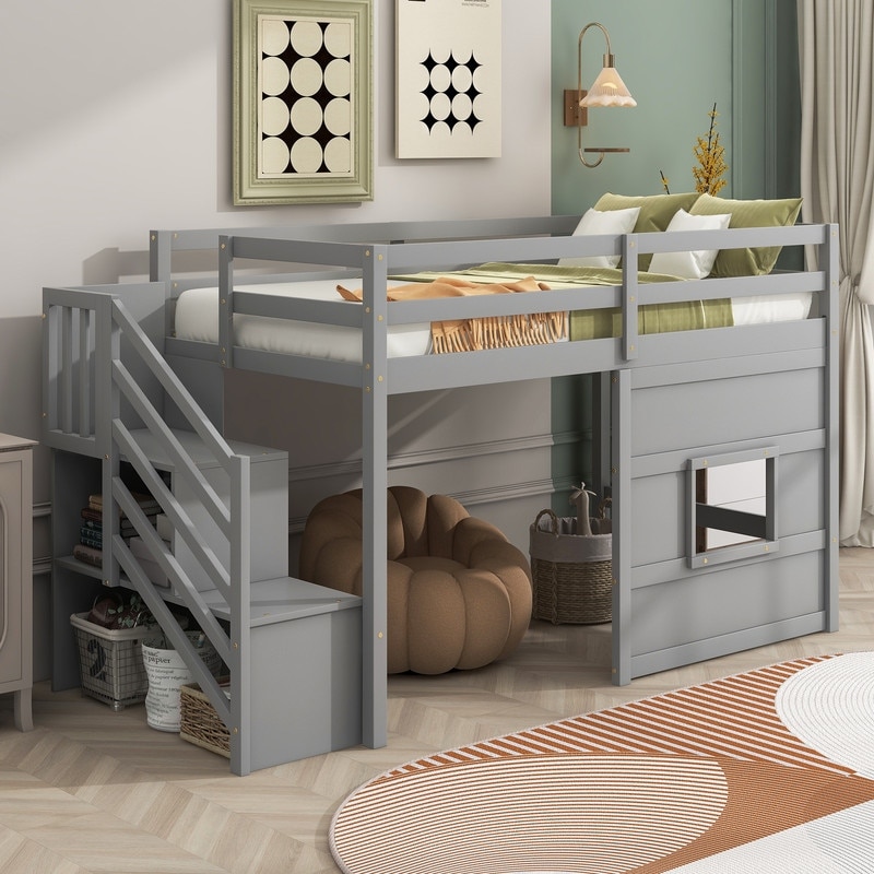 Twin bed cheap low loft