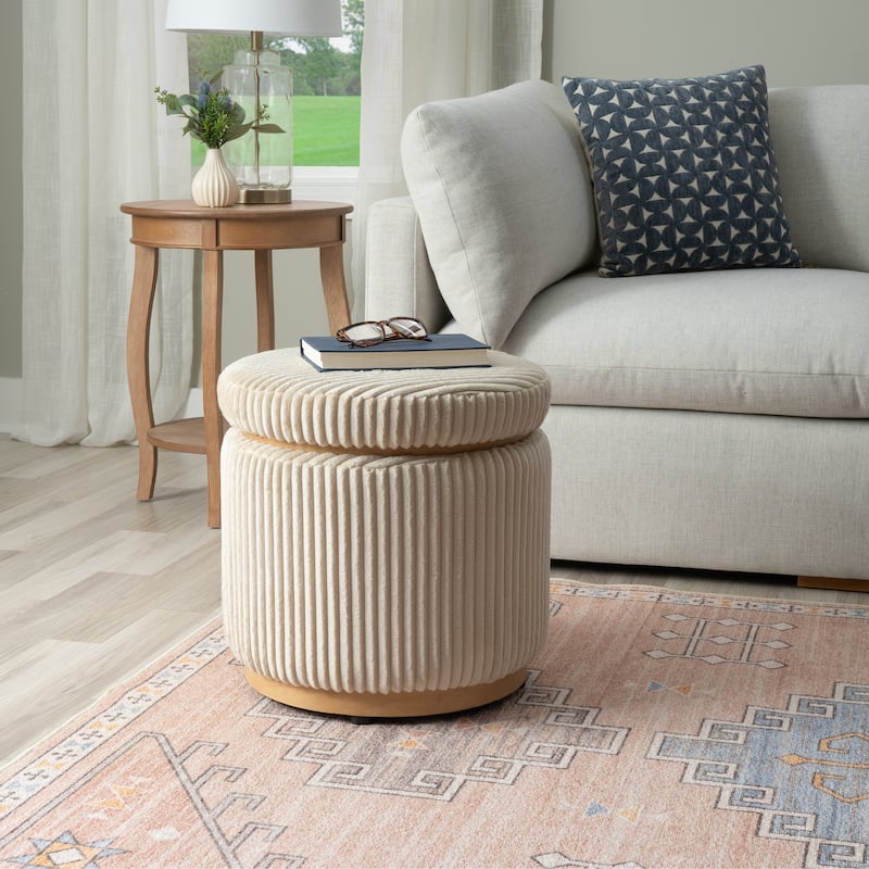 Rue Sherpa/Corduroy Storage Ottoman
