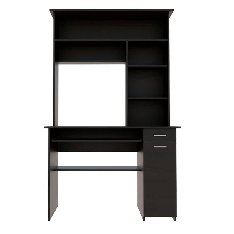 Aberdeen 2-Drawer 7-Shelf Computer Desk with Hutch