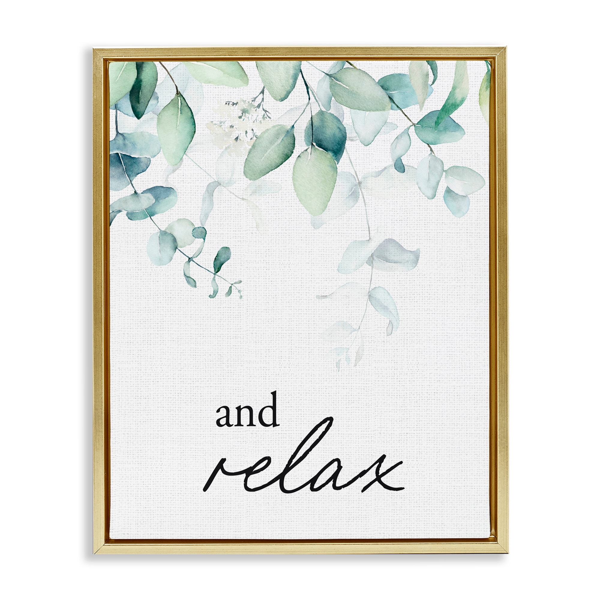 Stupell And Relax Minimal Herbs Framed Floater Canvas Wall Art Design By Lettered and Lined
