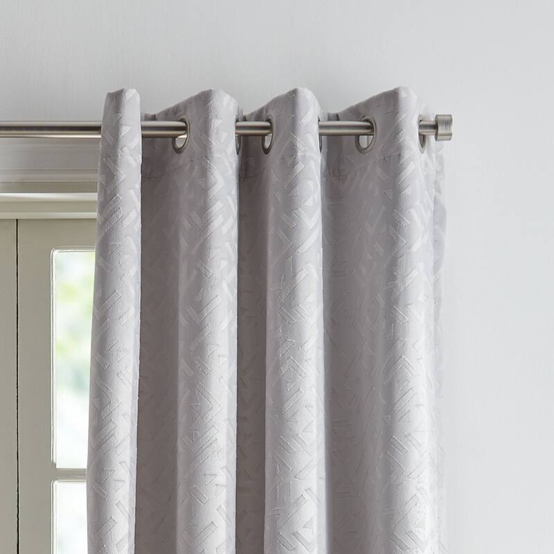 KARL LAGERFELD PARIS Embossed Curtain Panel Pair