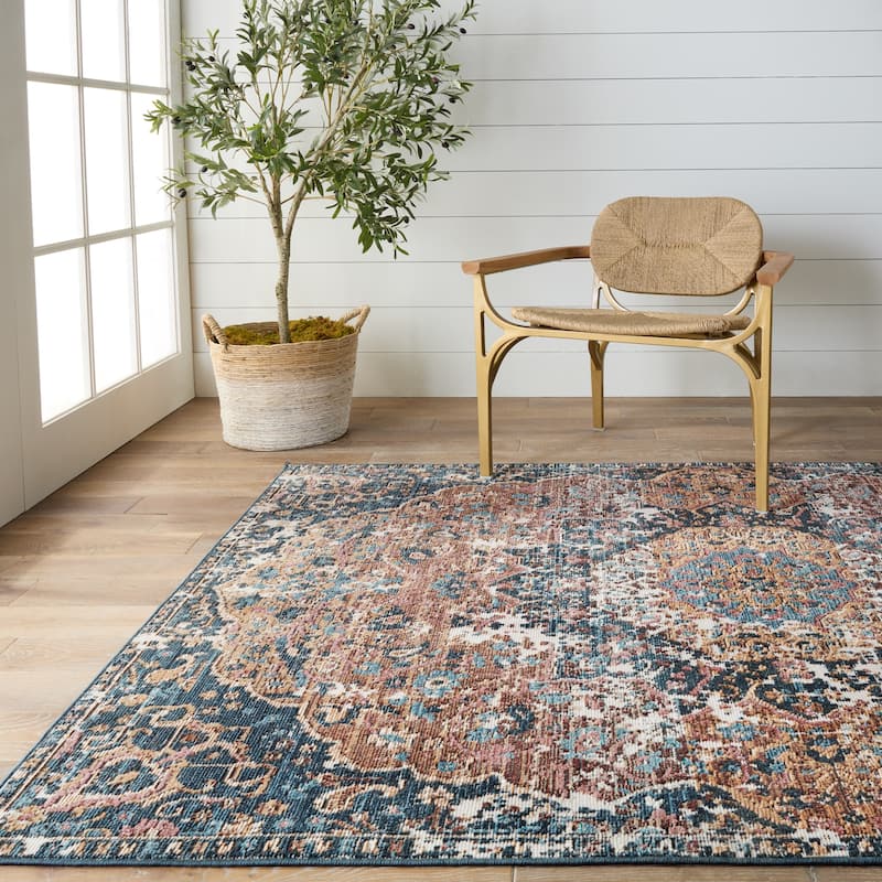 Akela Indoor/ Outdoor Medallion Area Rug